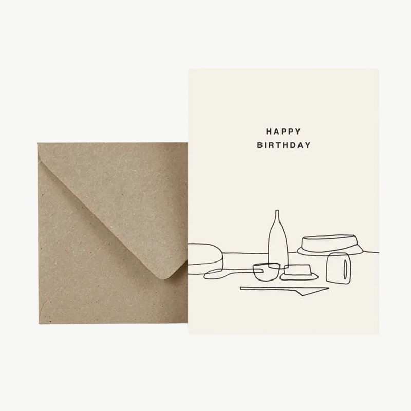 ESTHER SCHUIVENS Happy Birthday postcard gevouwen 10x15cm