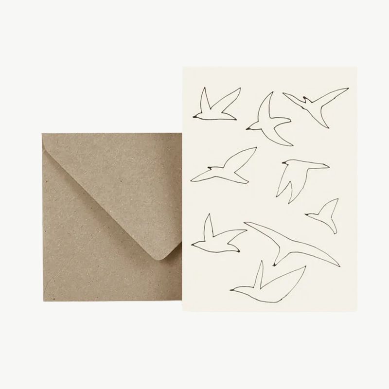 ESTHER SCHUIVENS Freedom Birds postcard gevouwen 10x15cm