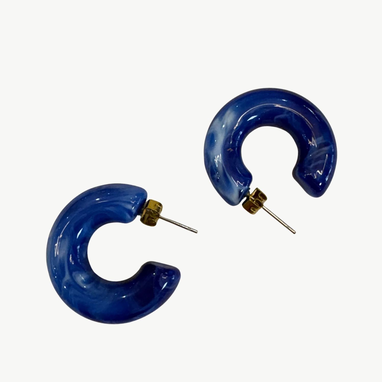 BYBJOR Colorful Rainbow oorbellen cobalt blauw