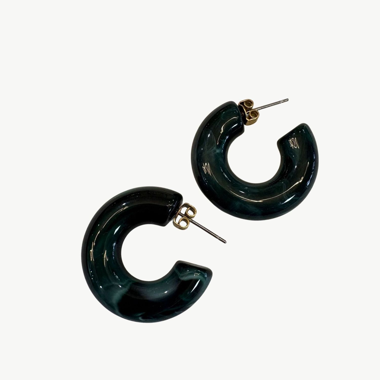 BYBJOR Colorful Rainbow oorbellen donker groen