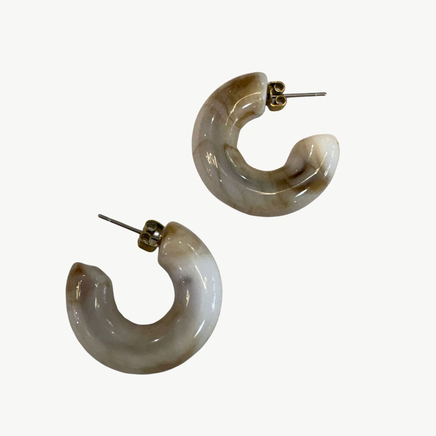 BYBJOR Colorful Rainbow oorbellen creamy