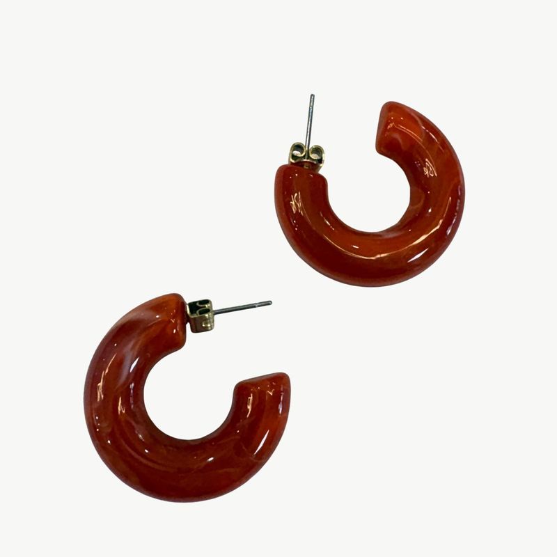 BYBJOR Colorful Rainbow oorbellen brique orange