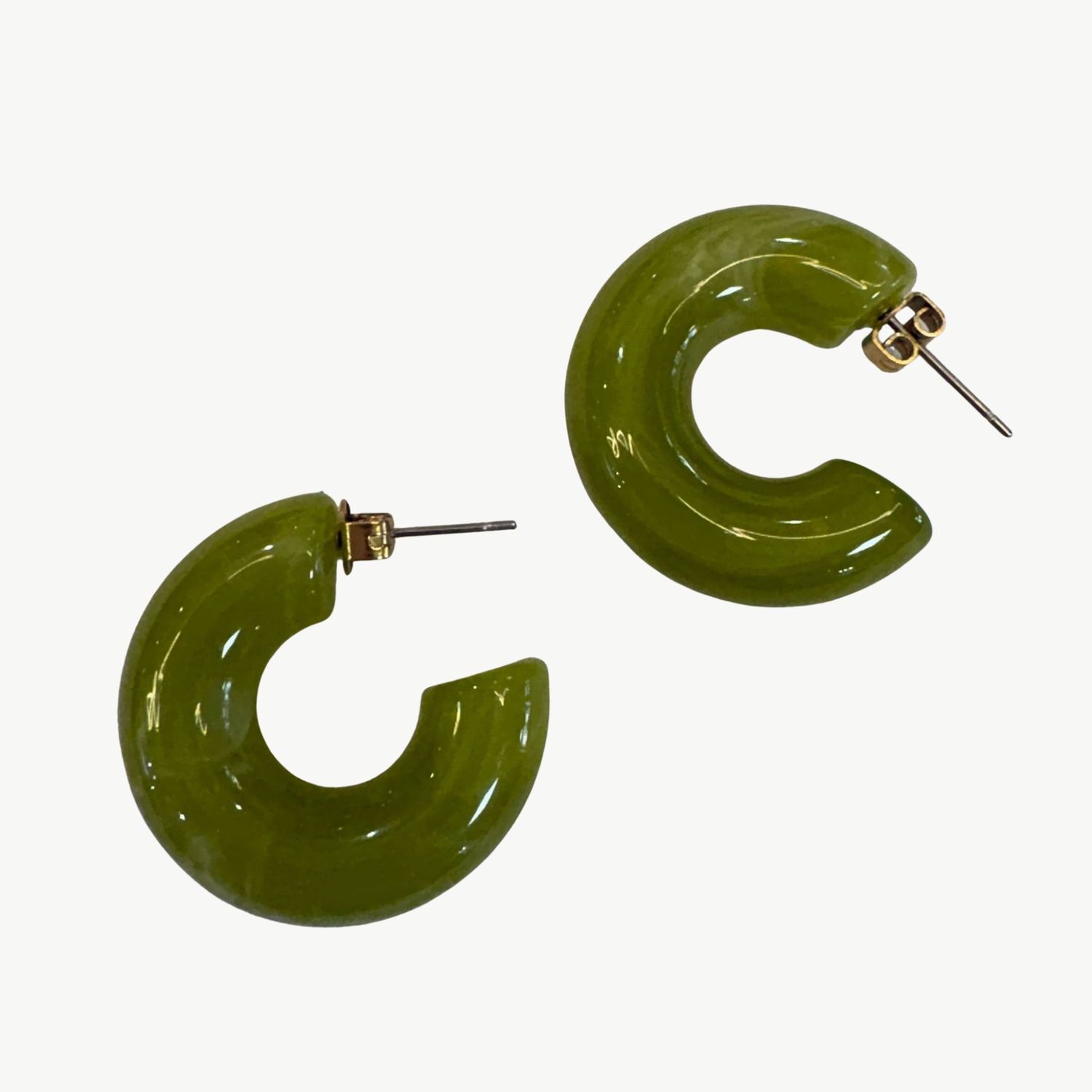 BYBJOR Colorful Rainbow oorbellen groen