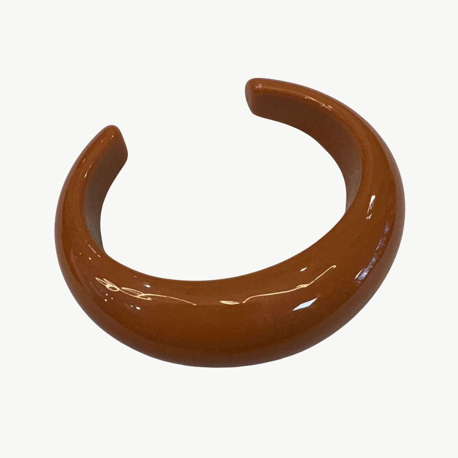BYBJOR Cuff Resin armband cinnamon brown
