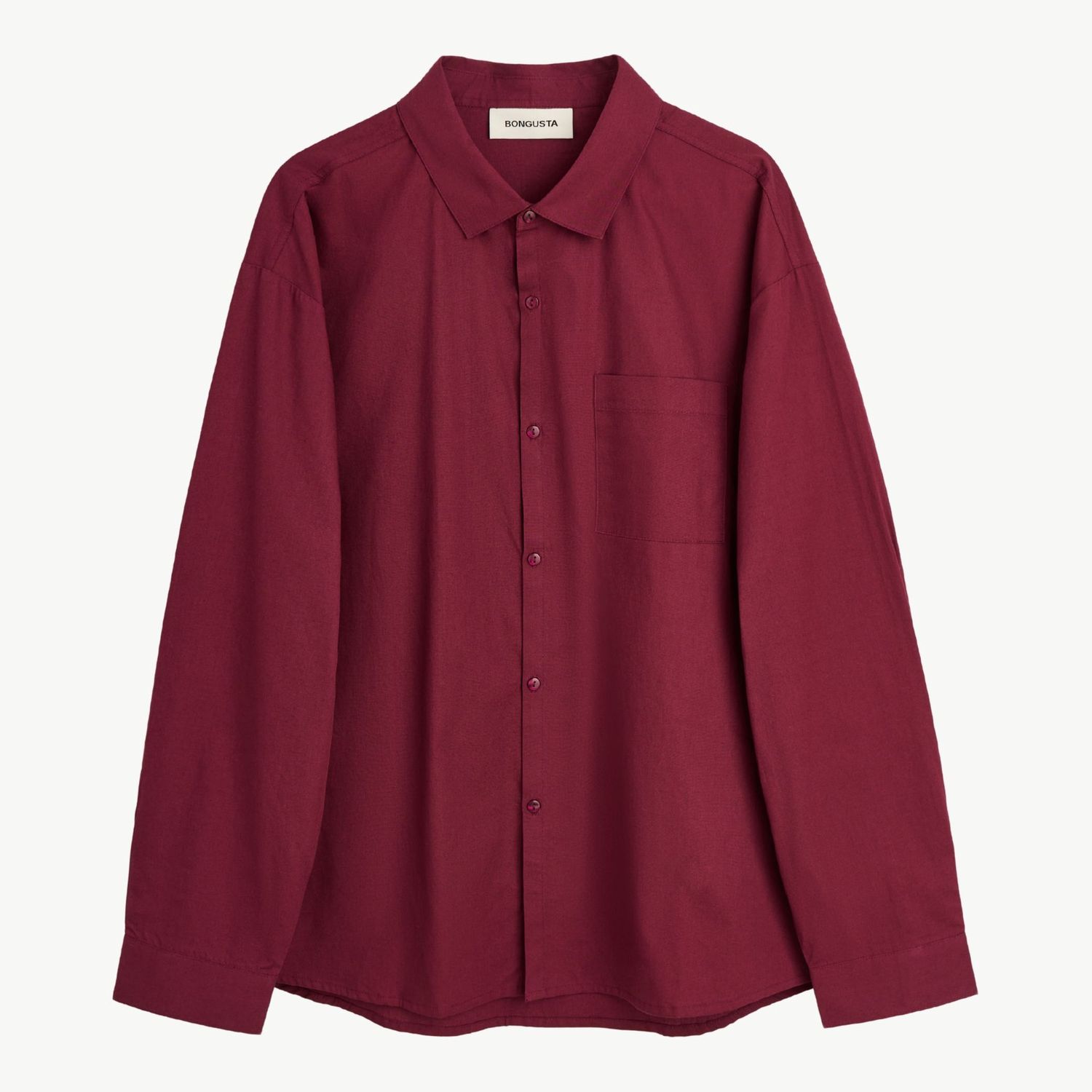BONGUSTA Sahej long sleeve shirt wine