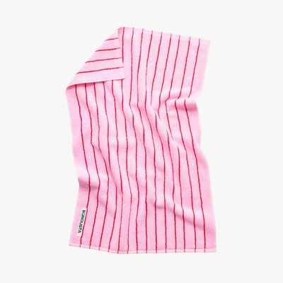 BONGUSTA Naram Handdoek baby pink &amp; ski patrol 50 x 80cm