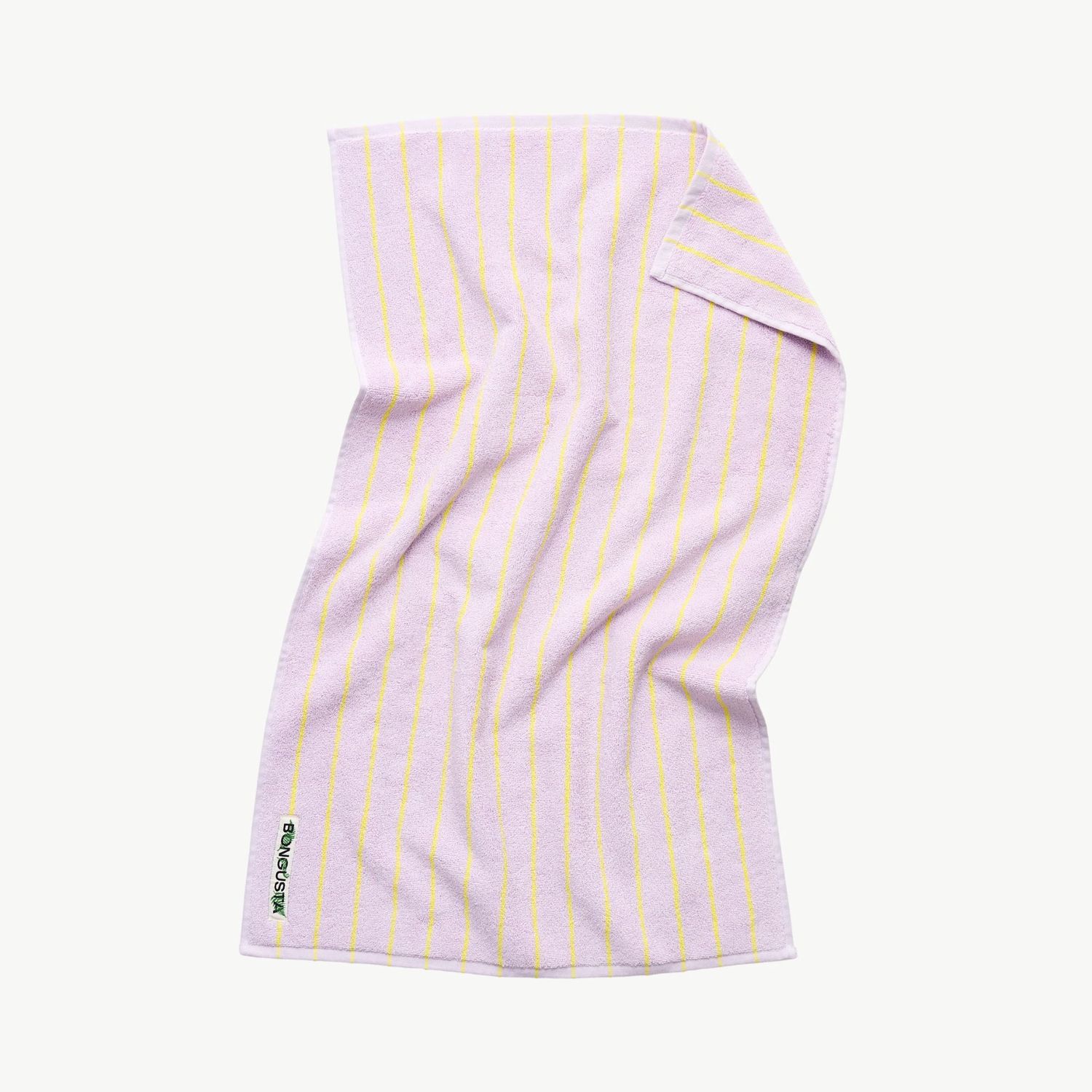 BONGUSTA Naram Handdoek lilac &amp; neon yellow 50 x 80cm