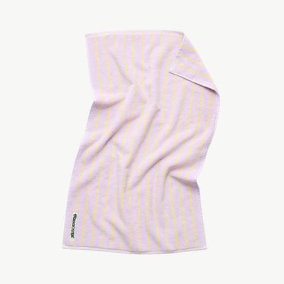 BONGUSTA Naram Handdoek lilac &amp; neon yellow 50 x 80cm