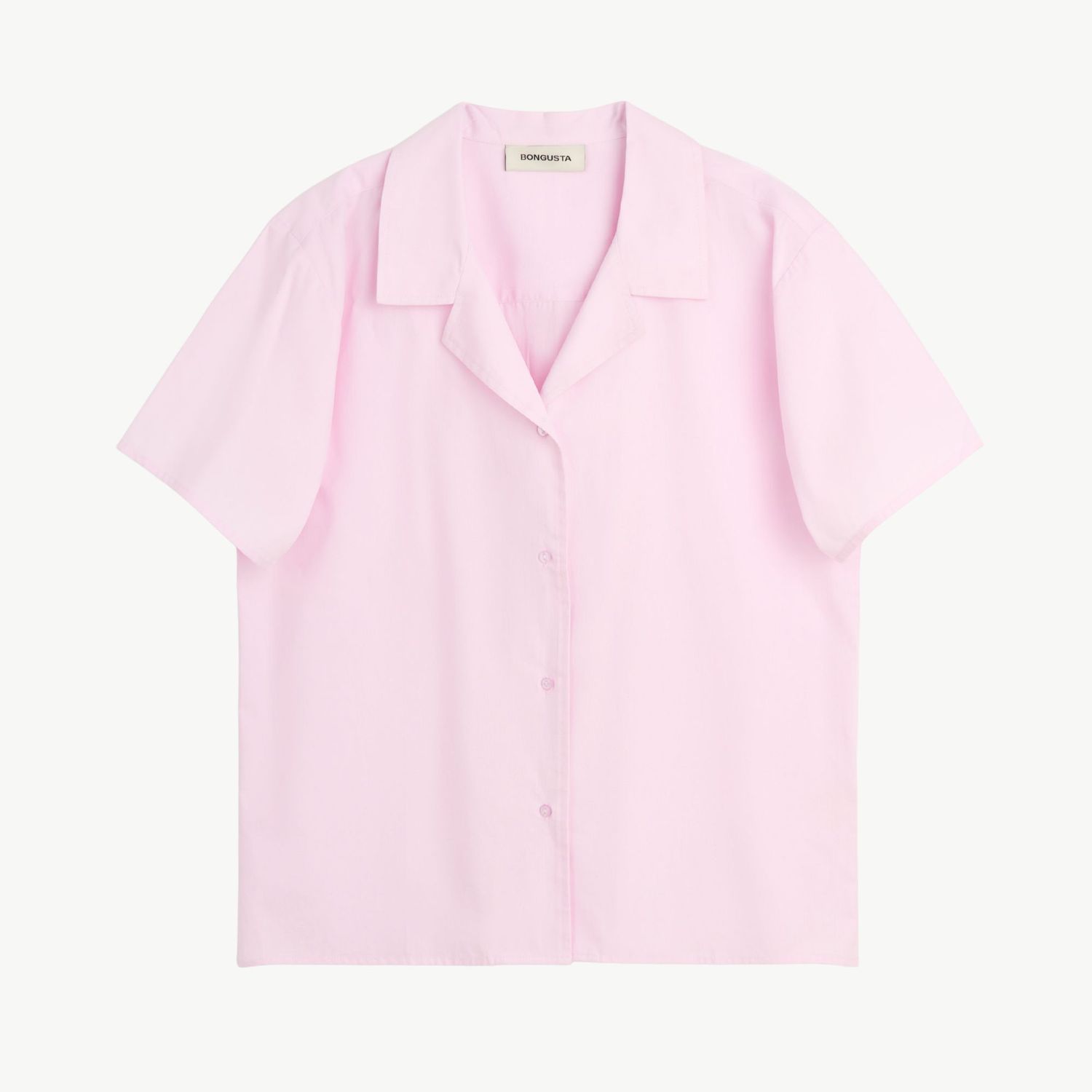 BONGUSTA Sahej short sleeve shirt lilac snow