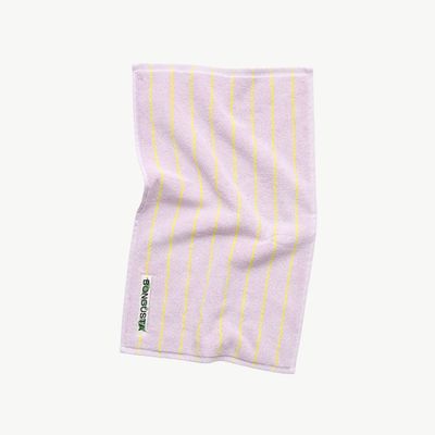 BONGUSTA Naram gastendoek lilac &amp; neon yellow 50 x 30cm