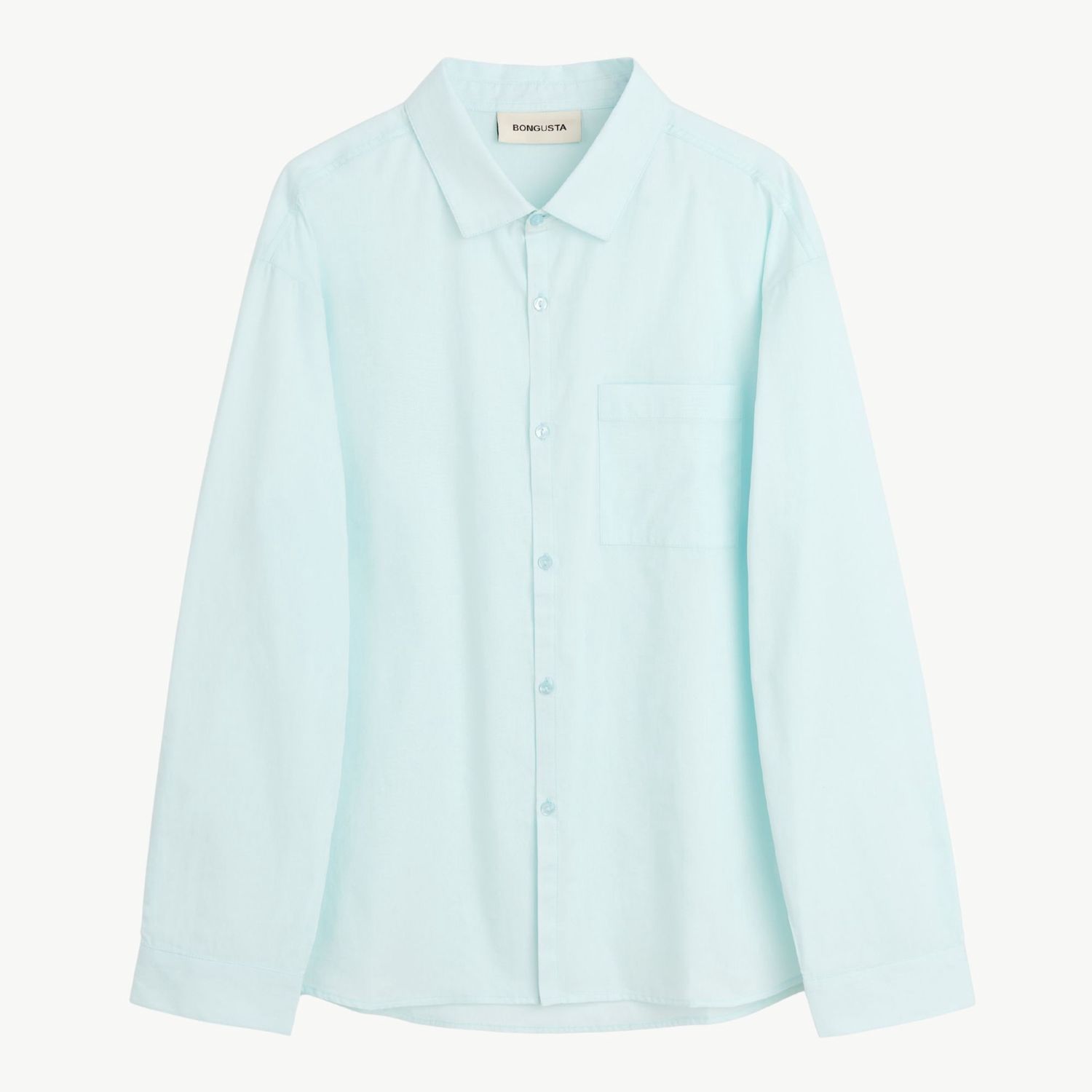 BONGUSTA Sahej long sleeve shirt ice blue