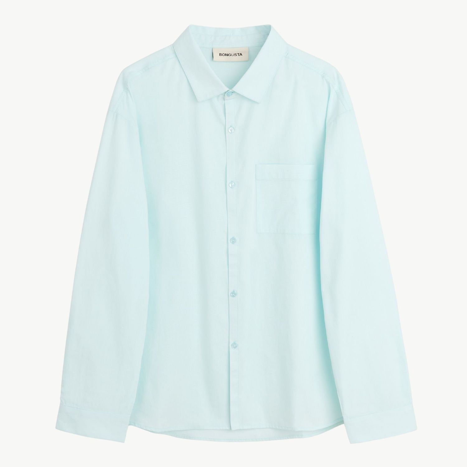 BONGUSTA Sahej long sleeve shirt ice blue