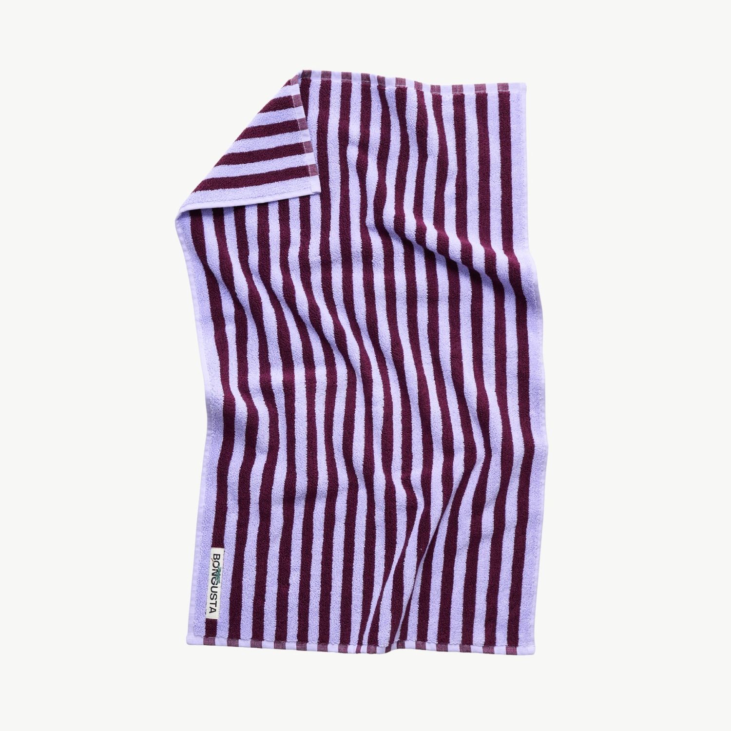 BONGUSTA Naram Handdoek wine &amp; lavender blue 50 x 80cm