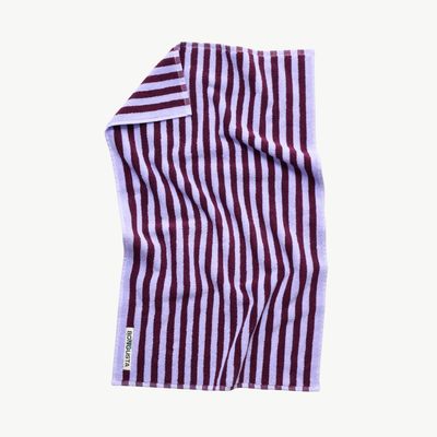 BONGUSTA Naram Handdoek wine &amp; lavender blue 50 x 80cm