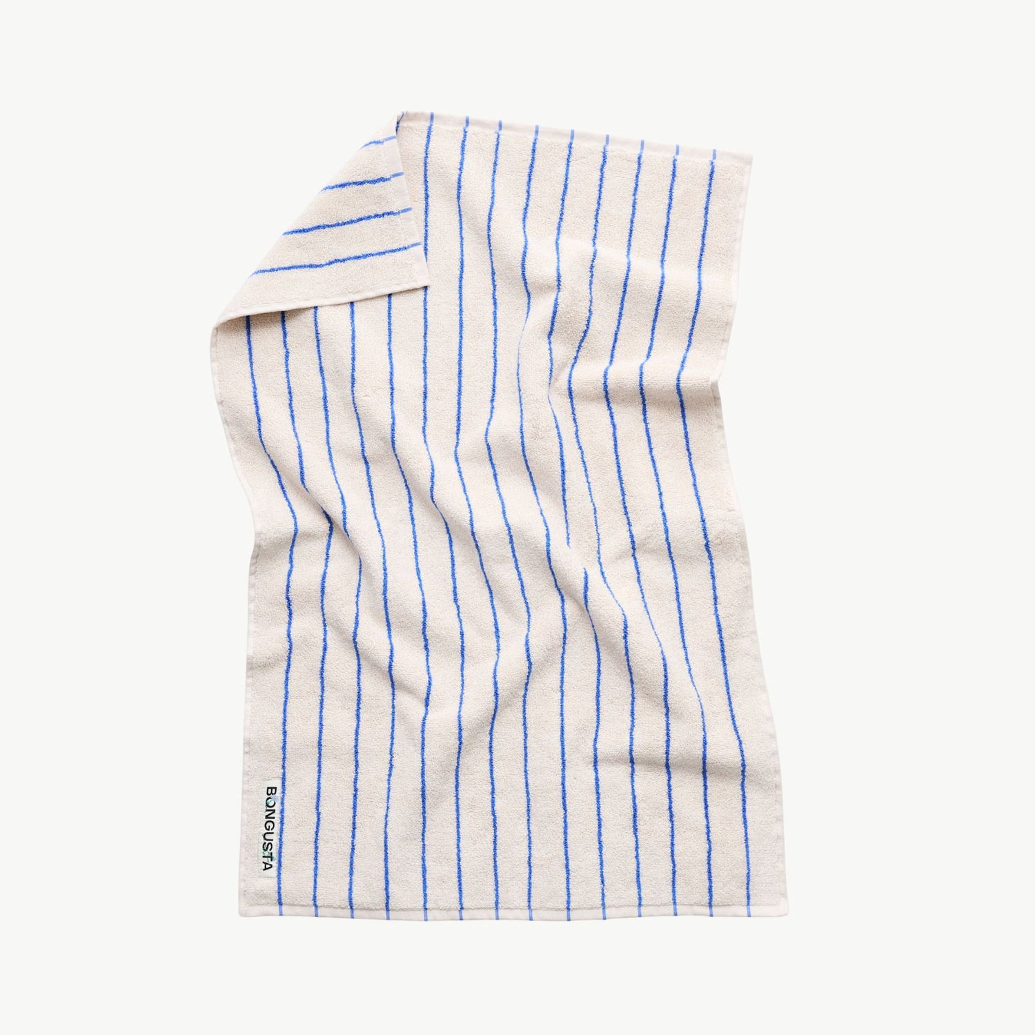 BONGUSTA Naram Handdoek moonbeam &amp; ultramarine 50 x 80cm