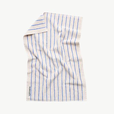 BONGUSTA Naram Handdoek moonbeam &amp; ultramarine 50 x 80cm
