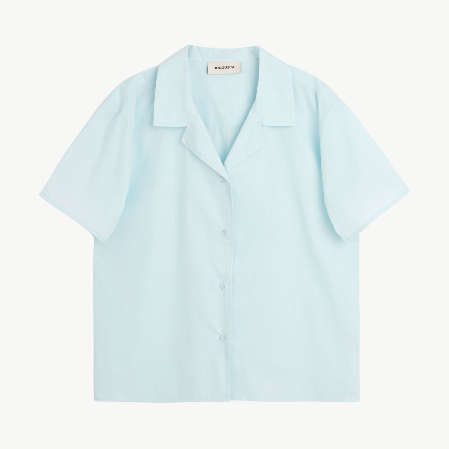 BONGUSTA Sahej short sleeve shirt ice blue