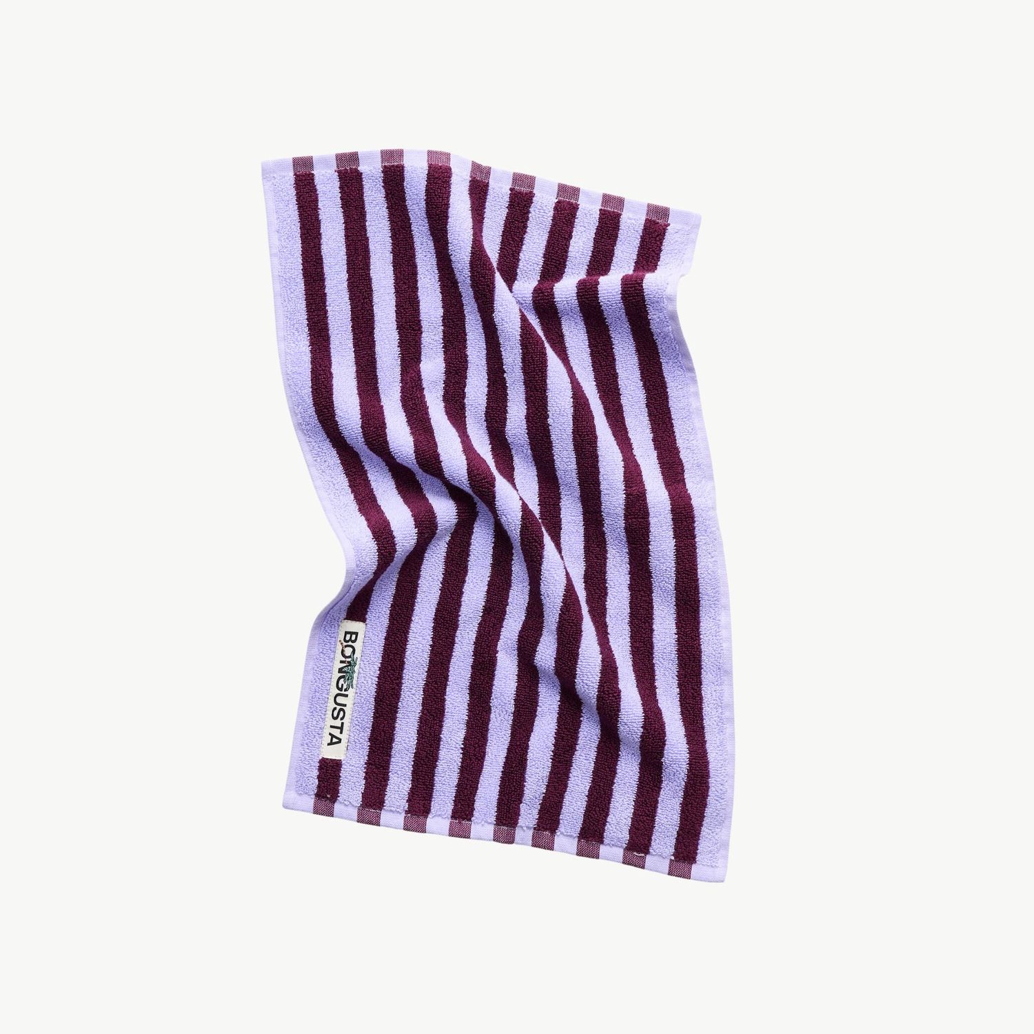 BONGUSTA Naram gastendoek wine &amp; lavender blue 50 x 30cm