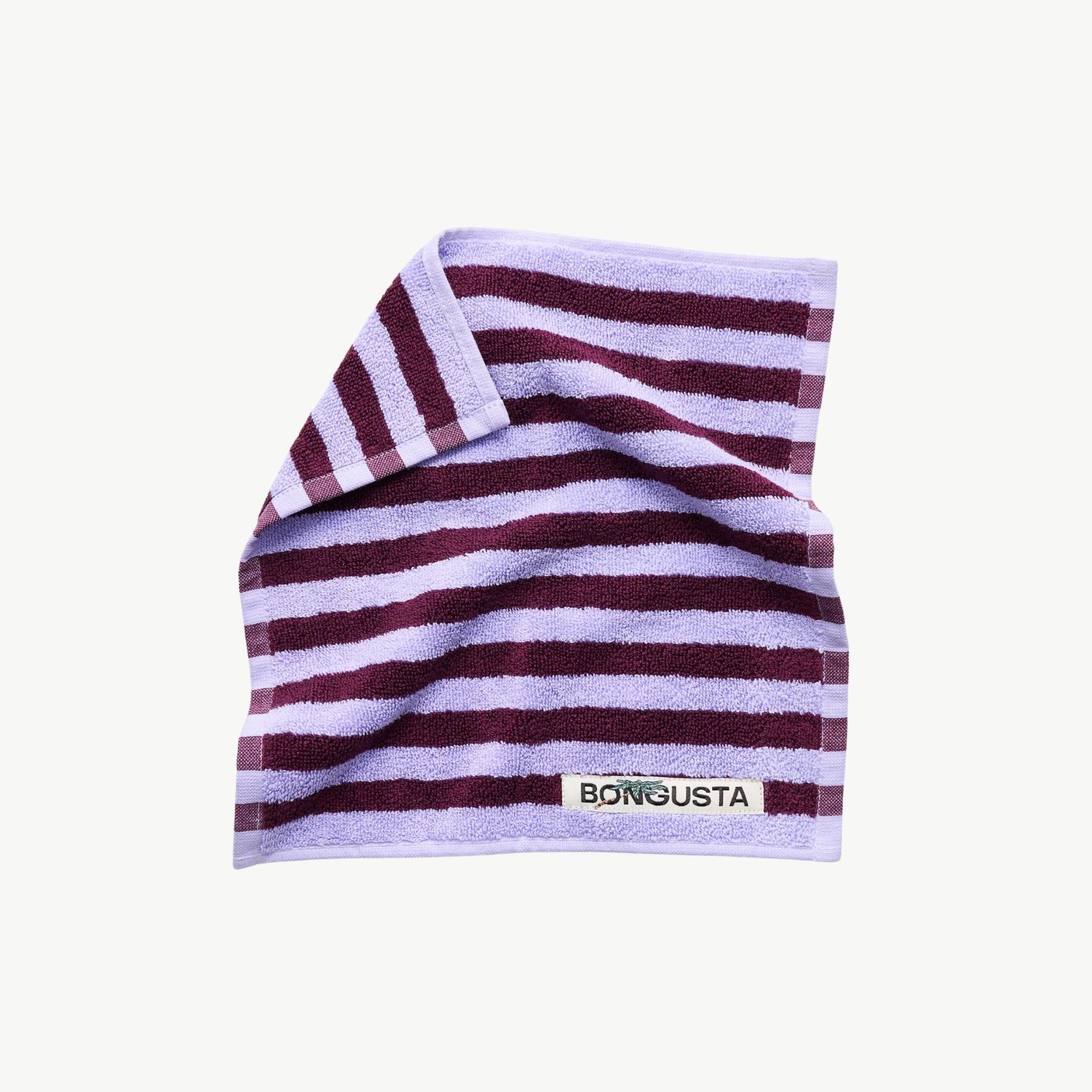 BONGUSTA Naram gastendoek wine &amp; lavender blue 30 x 30cm