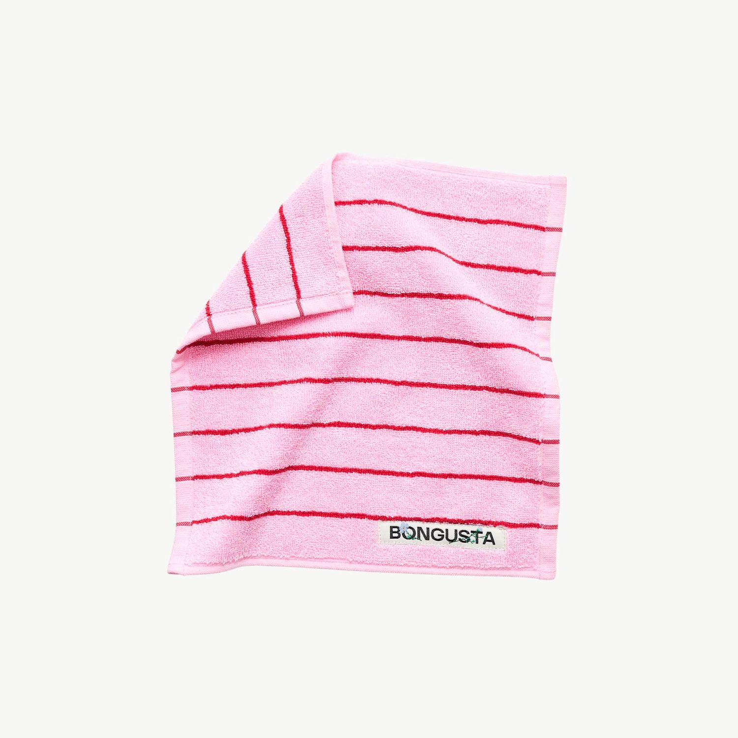 BONGUSTA Naram gastendoek baby pink &amp; ski patrol 30 x 30cm