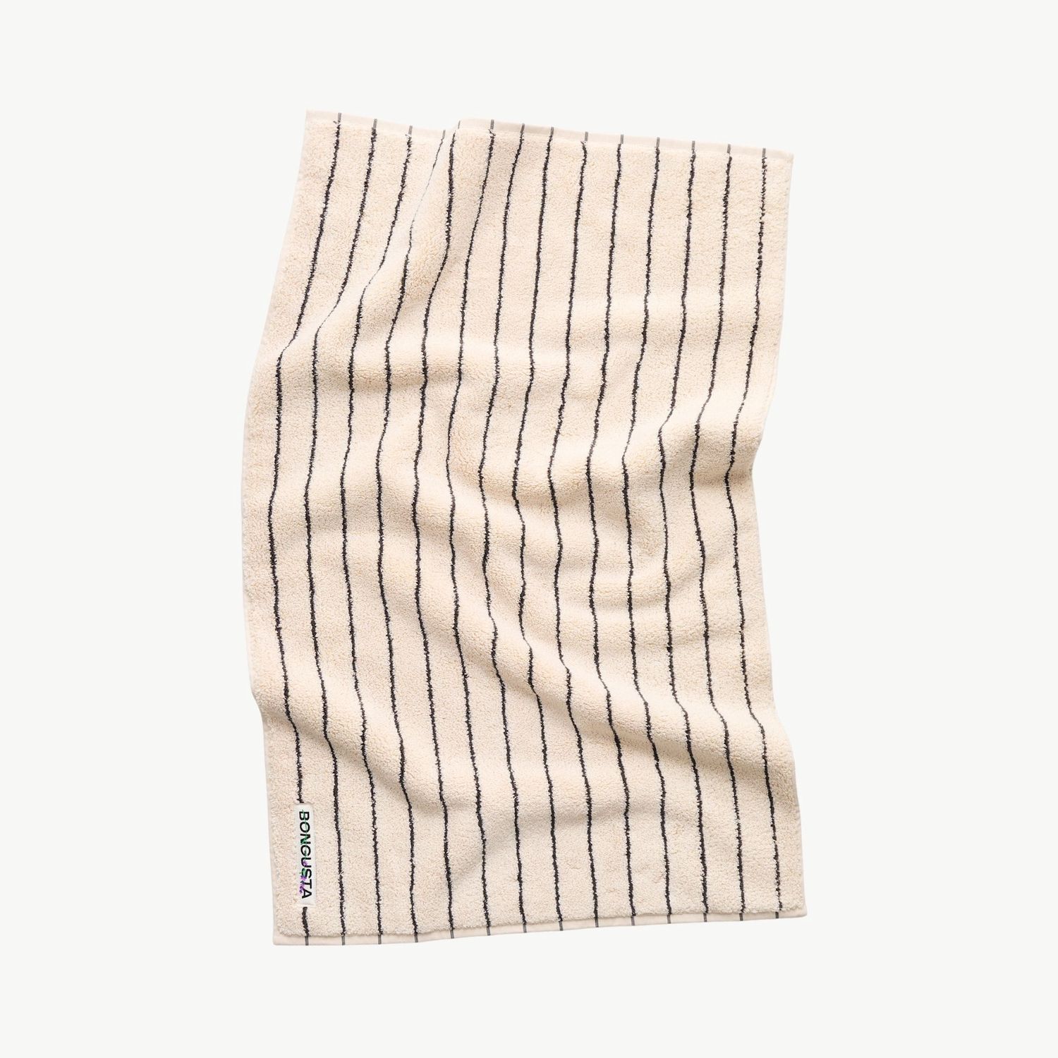 BONGUSTA Naram Handdoek creme &amp; ink 50 x 80cm