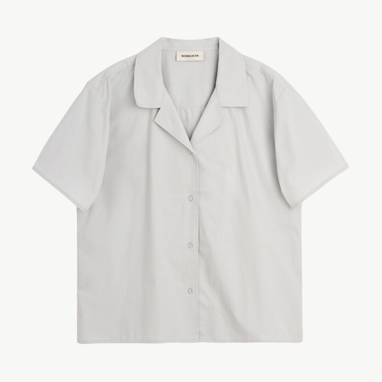 BONGUSTA Sahej hort sleeve shirt grey