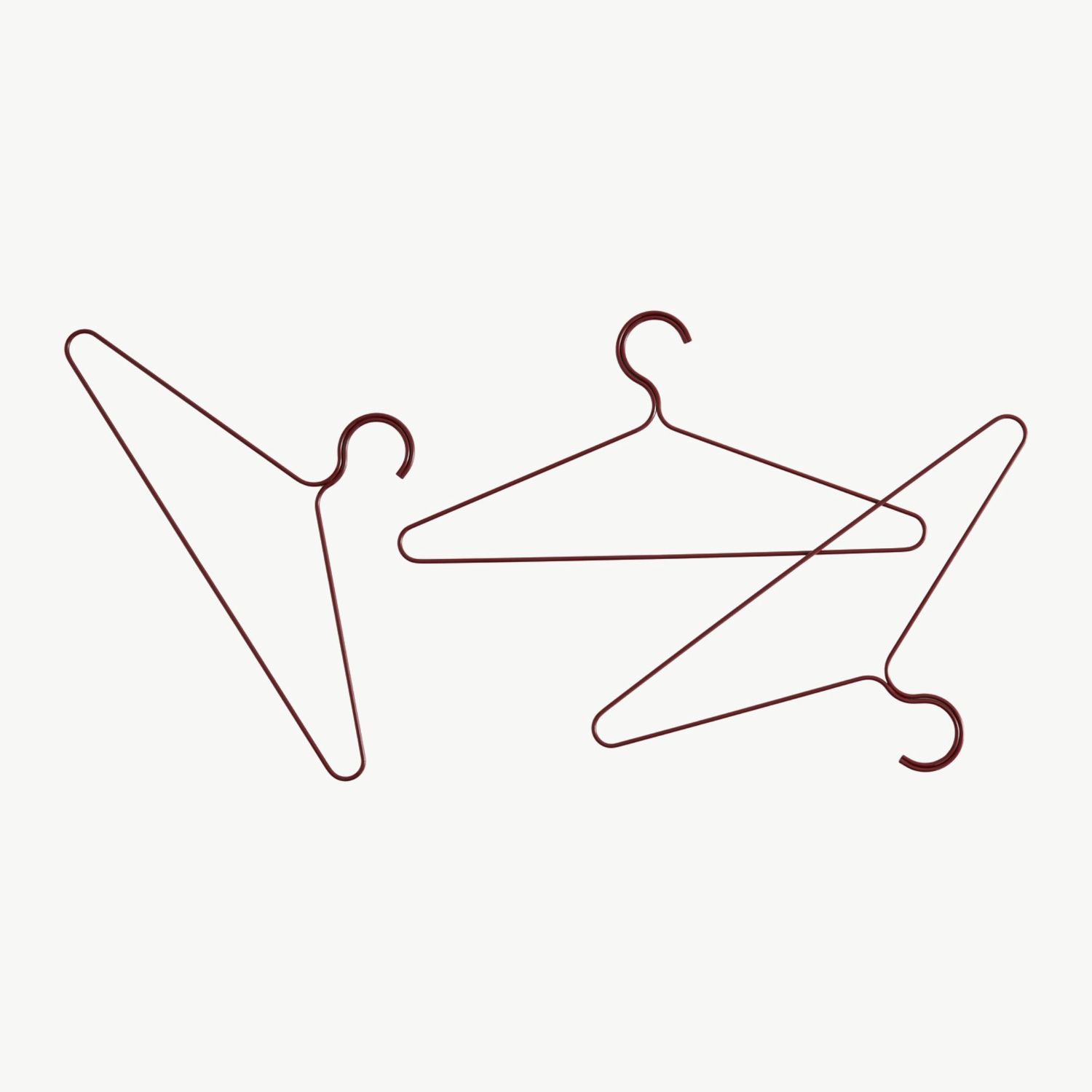 HAY Colour Hanger maroon  red set van 3