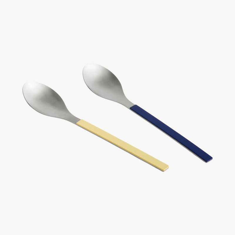 HAY Serving Spoon set dark blue &amp; yellow