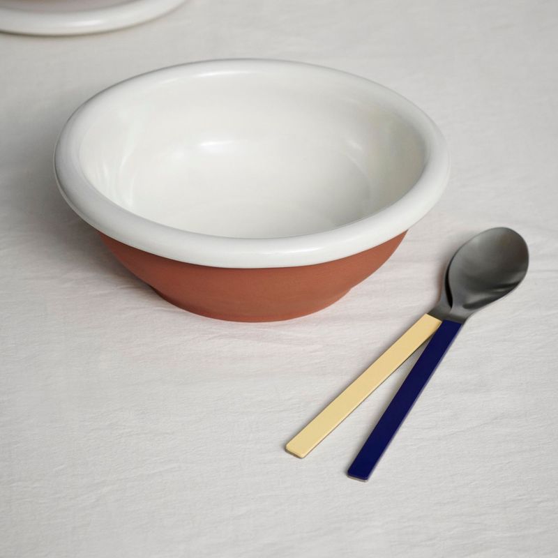 HAY Serving Spoon set dark blue &amp; yellow