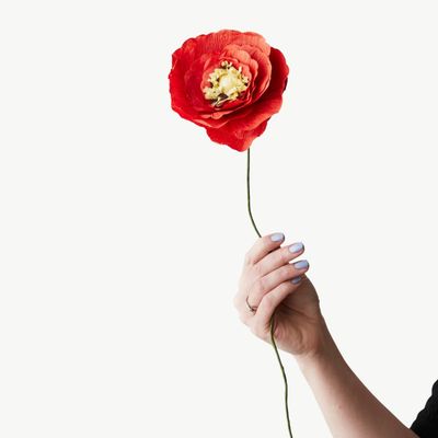 STUDIO ABOUT Paper Flower Ice Poppy bright red