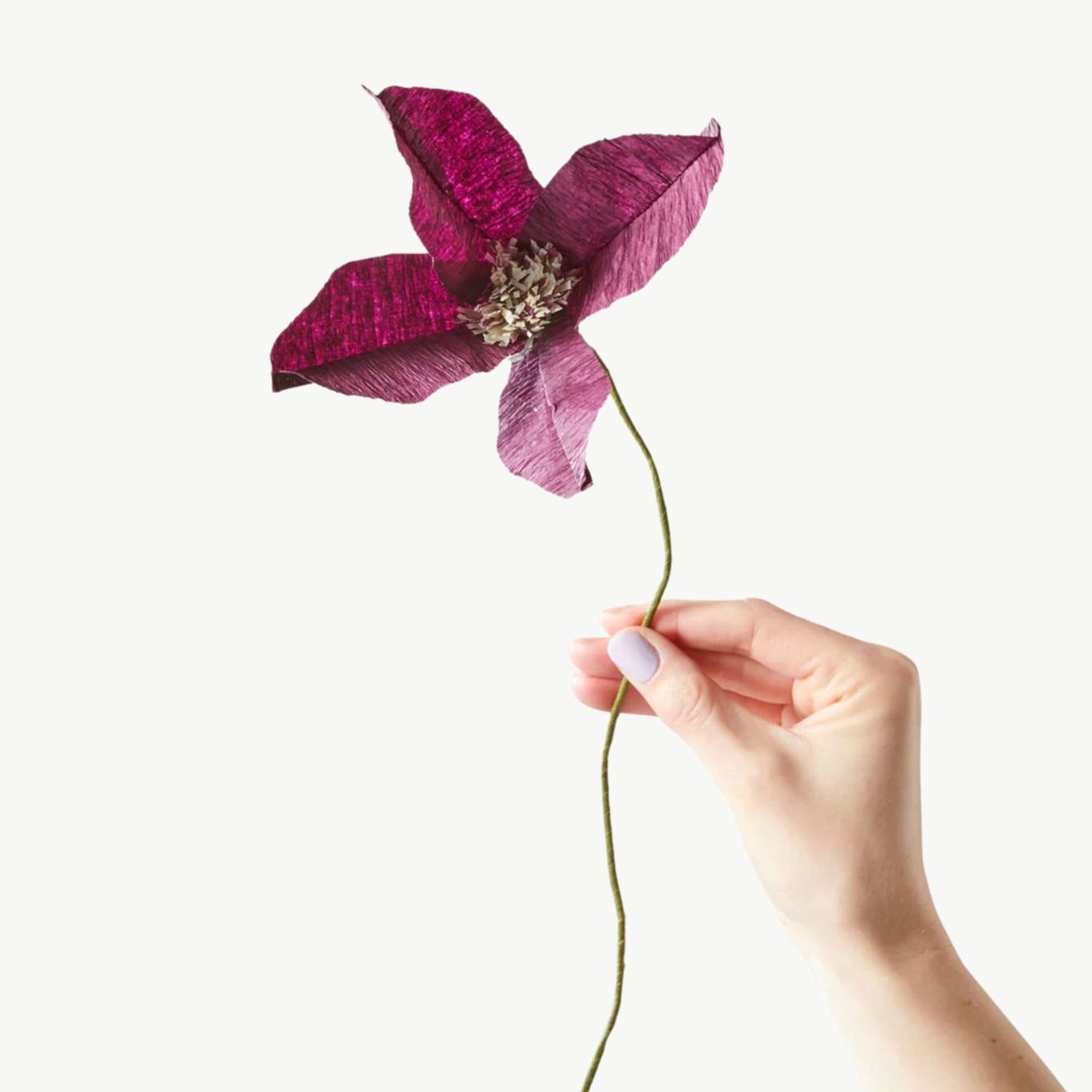 STUDIO ABOUT Paper Flower Clematies aubergine
