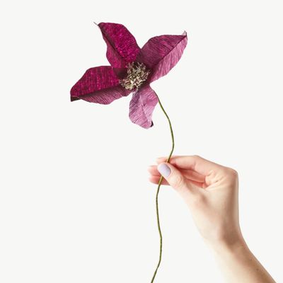 STUDIO ABOUT Paper Flower Clematies aubergine