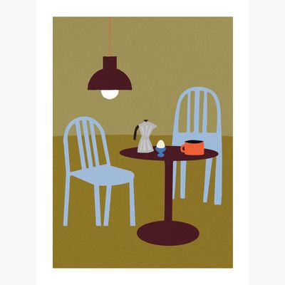FISK Ontbijt groen poster 50x70cm