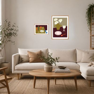 FISK Oester rood poster 50x70cm