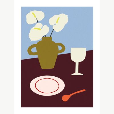 FISK Anthurium blauw poster 50x70cm
