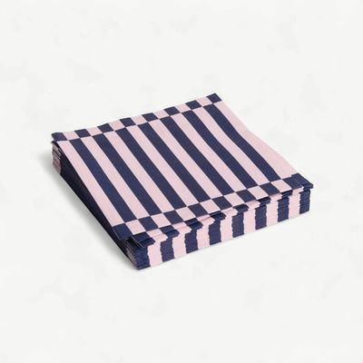 HAY Pattern servetten stripe light pink &amp; dark blue large