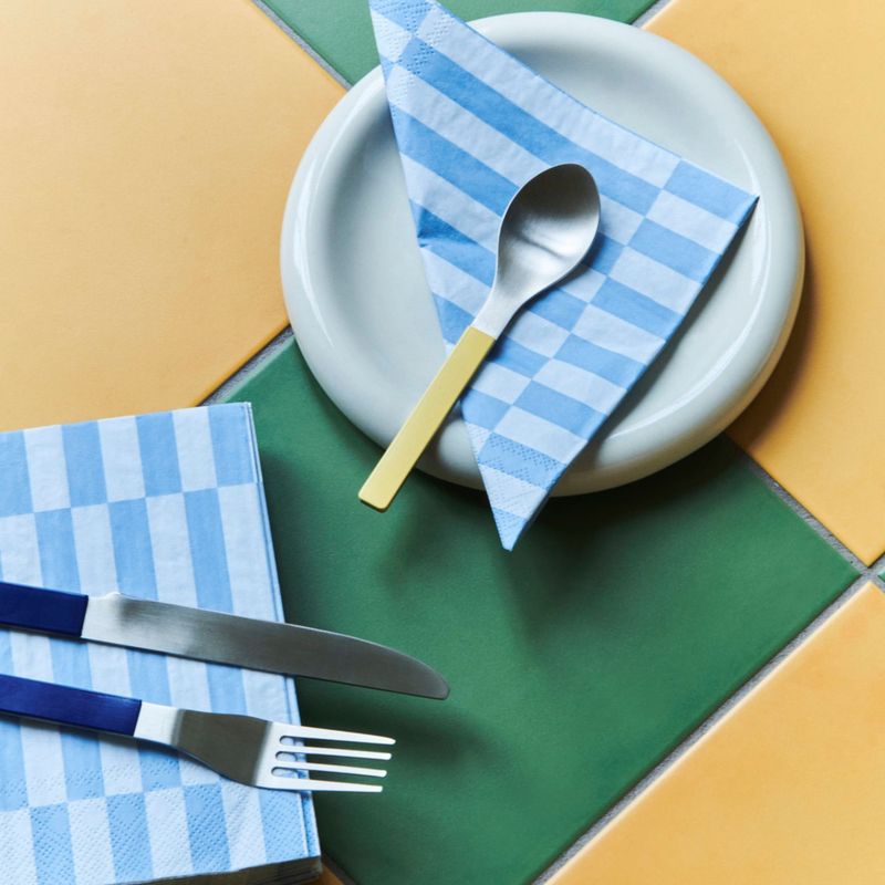 HAY Pattern servetten stripe dark blue &amp; dark dand medium