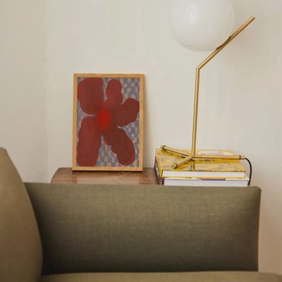 PAPER COLLECTIVE Flowers with Checks 06 poster A4