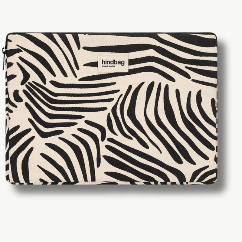 HINDBAG Ava Laptophoes zebra off-white