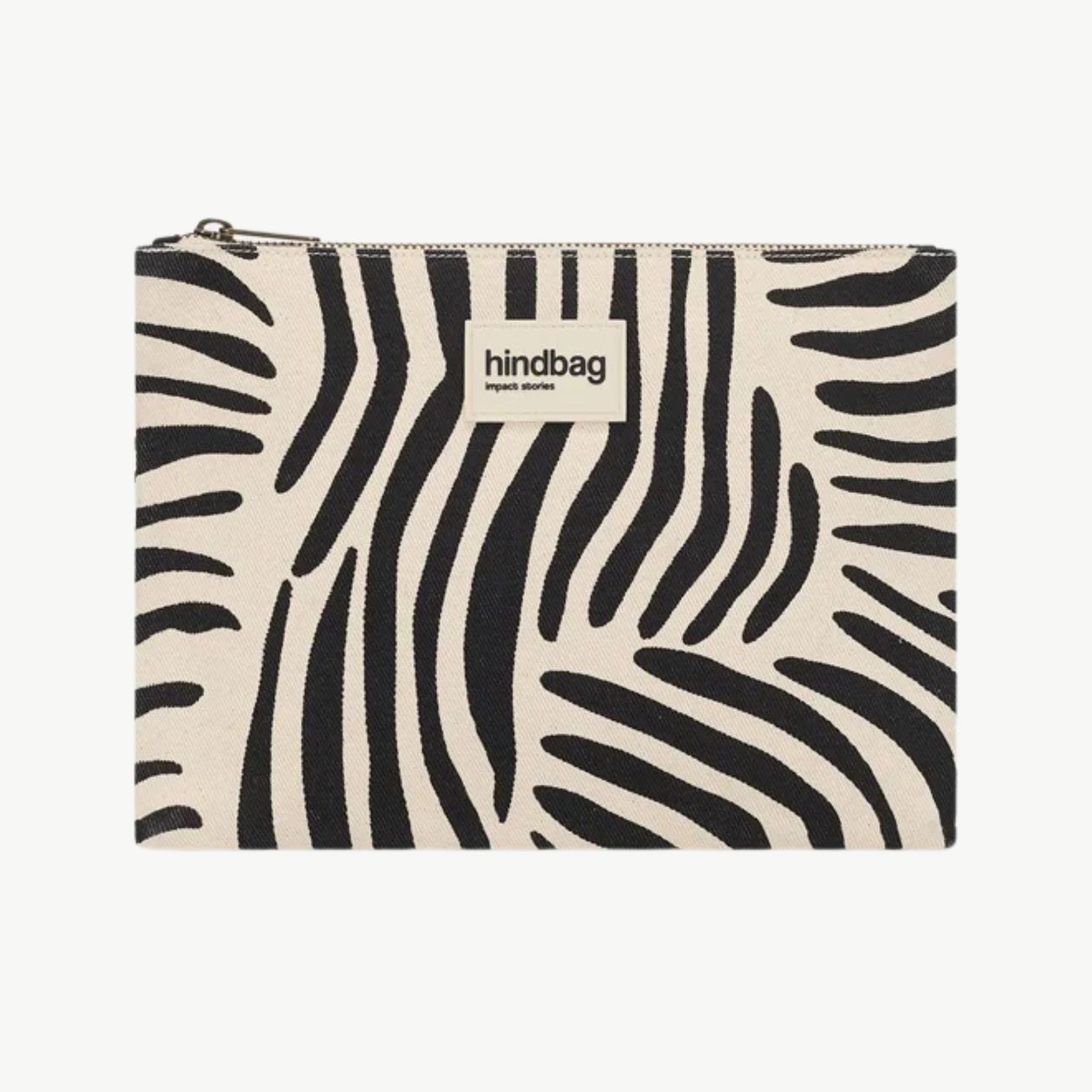 HINDBAG Ema Pouch zebra off-white
