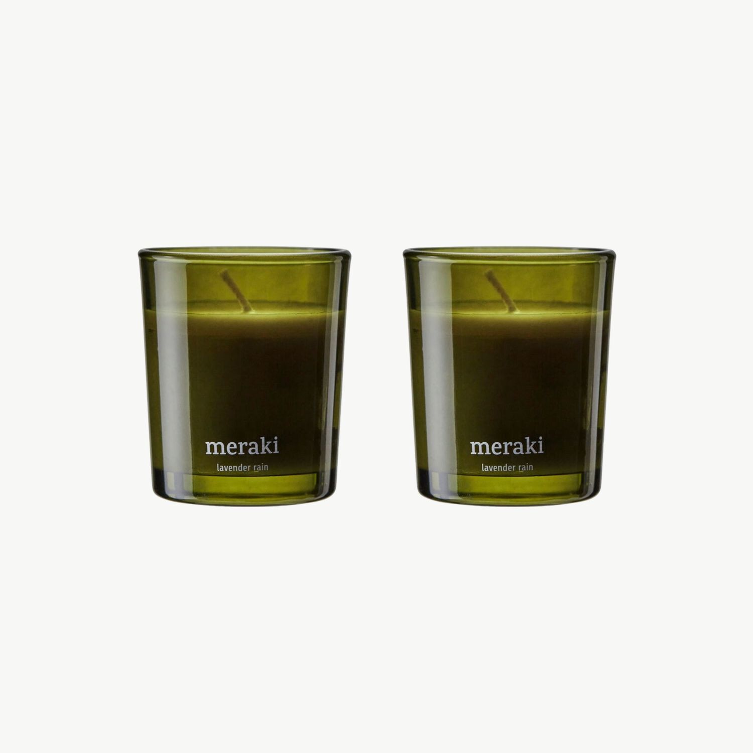 MERAKI Lavender Rain geurkaars 2 stuks