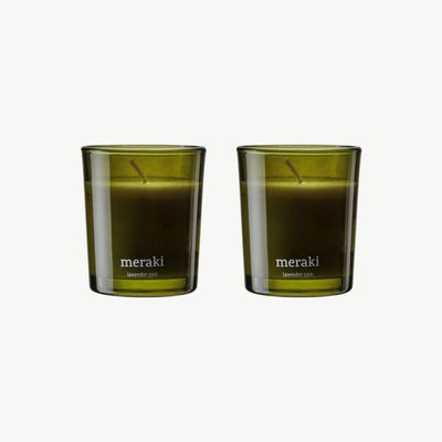 MERAKI Lavender Rain geurkaars 2 stuks