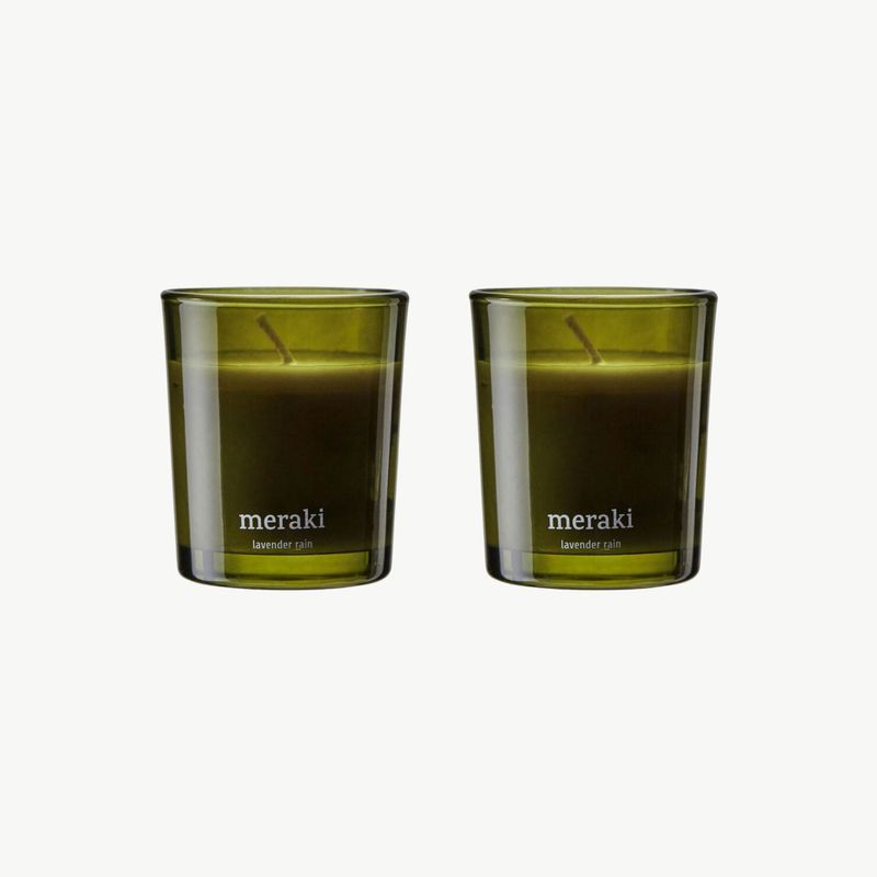 MERAKI Lavender Rain geurkaars 2 stuks