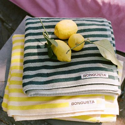 BONGUSTA Naram washand sea foam &amp; deep teal 30 x 30cm