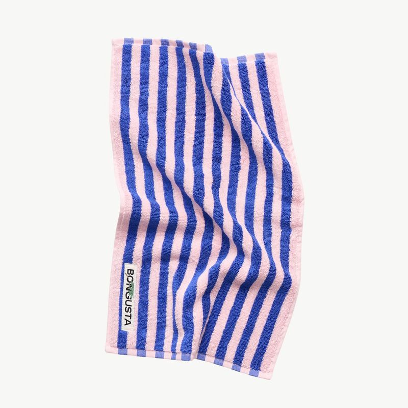 BONGUSTA Naram gastendoek dazzling blue &amp; rose 50 x 30cm