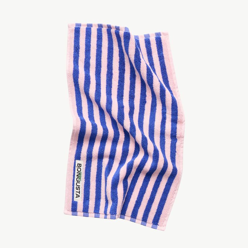 BONGUSTA Naram gastendoek dazzling blue &amp; rose 50 x 30cm