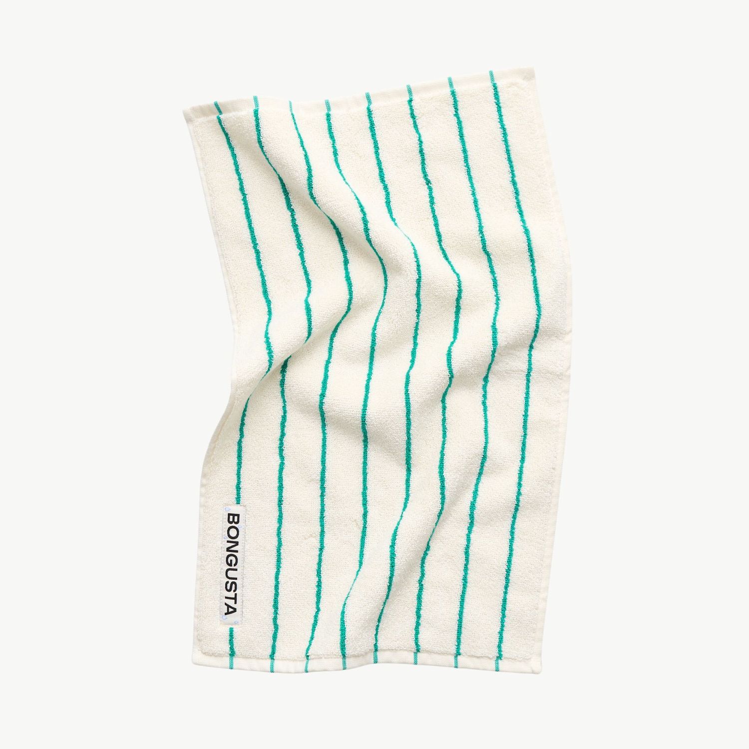 BONGUSTA Naram gastendoek pure white &amp; grass 50 x 30cm