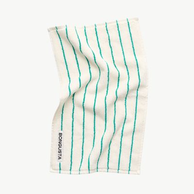 BONGUSTA Naram gastendoek pure white &amp; grass 50 x 30cm