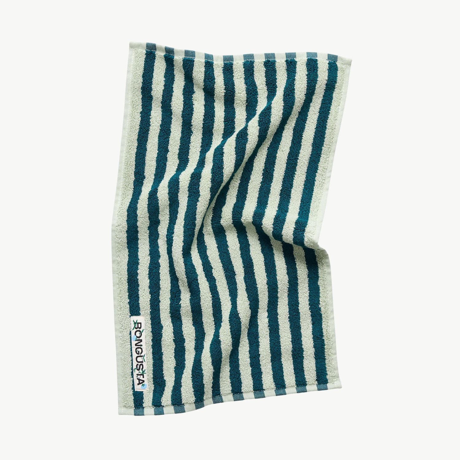 BONGUSTA Naram gastendoek sea foam &amp; deep teal 50 x 30cm