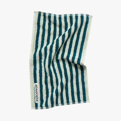 BONGUSTA Naram gastendoek sea foam &amp; deep teal 50 x 30cm